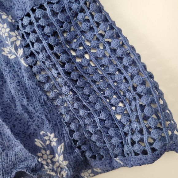 Blue Halter Smocked Tank Top - Picture 2 of 10